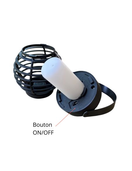 Lampe Solaire Suspendue ou à Poser à Effet Flamme LED - Dimension : 17 x 8,5 cm