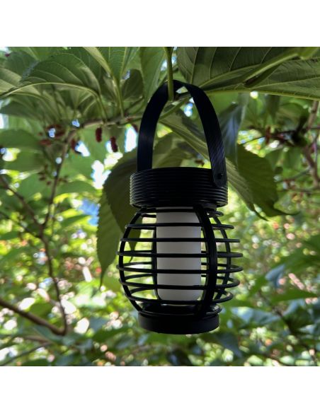 Lampe Solaire Suspendue ou à Poser à Effet Flamme LED - Dimension : 17 x 8,5 cm