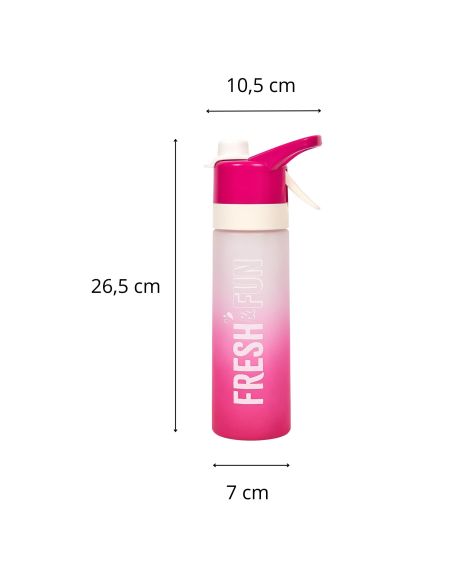 Bouteille Brumisateur 2 en 1 - 3 Couleurs Disponibles.