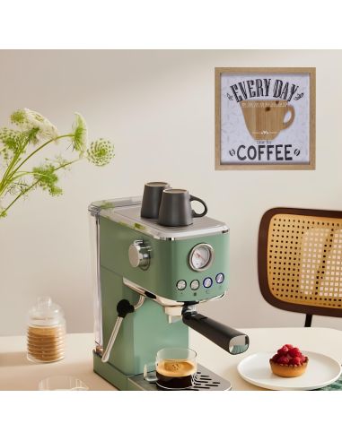 Décoration Murale / Tableau en Bois avec Motif Mug en Relief / Dimensions: 30 x 30 cm