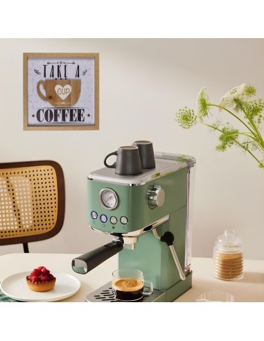 Décoration Murale / Tableau en Bois avec Motif Mug en Relief / Dimensions: 30 x 30 cm