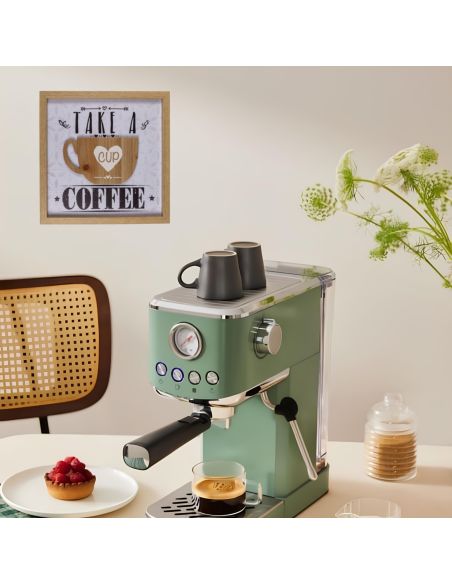Décoration Murale / Tableau en Bois avec Motif Mug en Relief / Dimensions: 30 x 30 cm