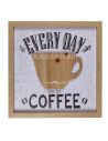 Décoration Murale / Tableau en Bois avec Motif Mug en Relief / Dimensions: 30 x 30 cm