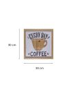 Décoration Murale / Tableau en Bois avec Motif Mug en Relief / Dimensions: 30 x 30 cm