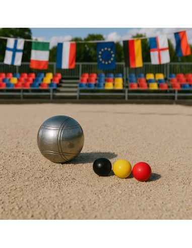 Lot de 3 Cochonnets Pétanque : Couleurs Nationales