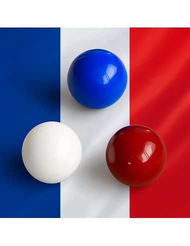 Lot de 3 Cochonnets Pétanque : Couleurs Nationales