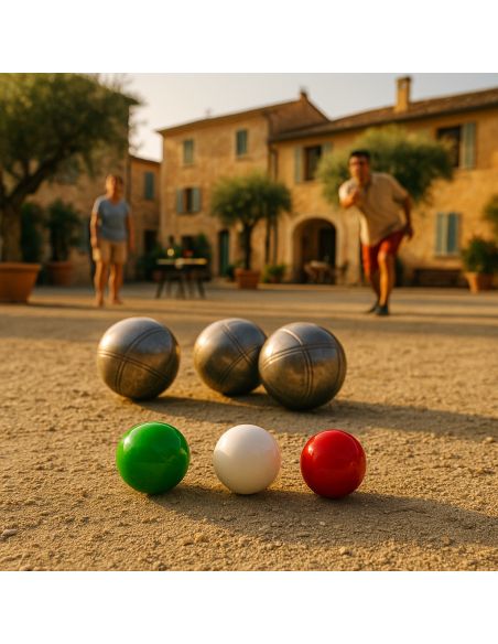 Lot de 3 Cochonnets Pétanque : Couleurs Nationales