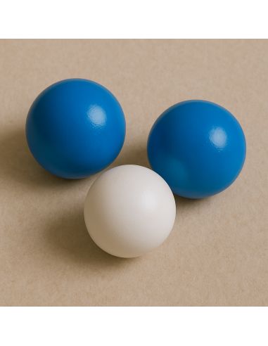 Lot de 3 Cochonnets Pétanque : Couleurs Nationales