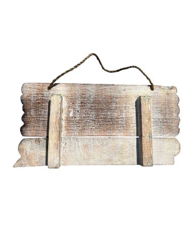 Panneau en Bois à Pendre en Relief " Life's a Beach " - 2 Finitions Disponibles - Dimension : 24x12CM