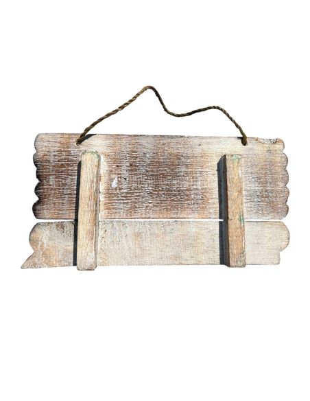 Panneau en Bois à Pendre en Relief " Life's a Beach " - 2 Finitions Disponibles - Dimension : 24x12CM