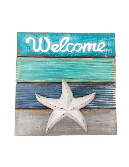 Cadre en Bois en Relief "Bord de Mer" - 3 modèles Différents - Dimension : 30 x 30 cm