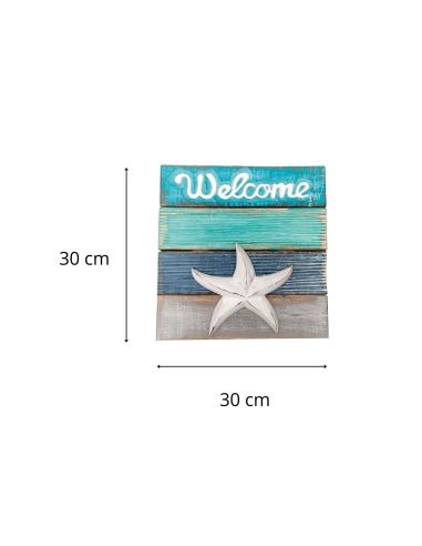 Cadre en Bois en Relief "Bord de Mer" - 3 modèles Différents - Dimension : 30 x 30 cm