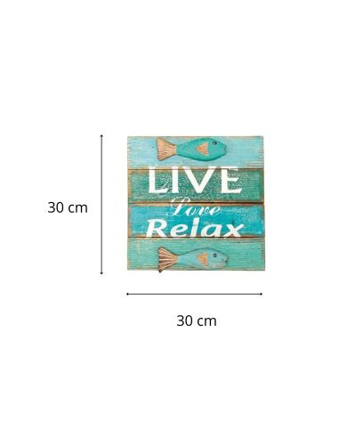 Cadre en Bois en Relief "Bord de Mer" - 3 modèles Différents - Dimension : 30 x 30 cm