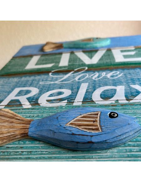 Cadre en Bois en Relief "Bord de Mer" - 3 modèles Différents - Dimension : 30 x 30 cm