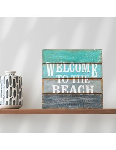 Cadre en Bois en Relief "Bord de Mer" - 3 modèles Différents - Dimension : 30 x 30 cm