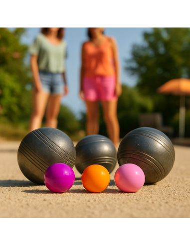 Lot de 3 Cochonnets Pétanque : Couleurs Nationales