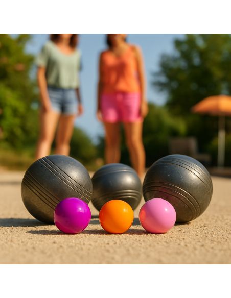 Lot de 3 Cochonnets Pétanque : Couleurs Nationales