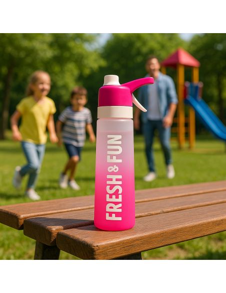 Bouteille Brumisateur 2 en 1 - 3 Couleurs Disponibles.