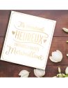 Livre d'Or pour Mariage 30 pages - Dimension : 30 x 27 x 1 cm - Blanc et Doré