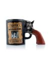 Tasse (Mug) Noire Poignée Révolver Billy The Kid / Dimension : 18,5 x 9 x 11,5 cm