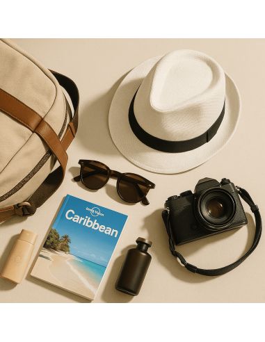 Chapeau Cubana en Paille Taille Unique- Couleurs : Blanc ou Beige