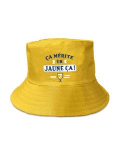 Chapeau bob "ça Mérite un Jaune ça ! " - Taille Unique