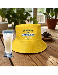 Chapeau bob "ça Mérite un Jaune ça ! " - Taille Unique 2