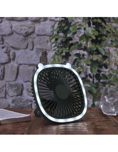 Ventilateur Led Rechargeable Usb 2 en 1 I love Kawaii - 2 Couleurs Disponibles