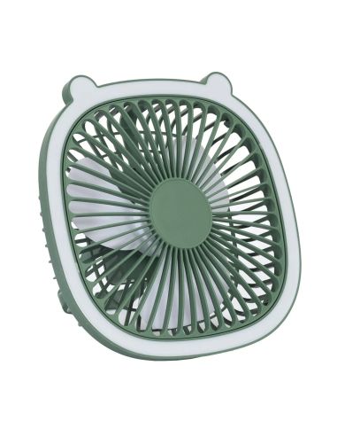 Ventilateur Led Rechargeable Usb 2 en 1 I love Kawaii - 2 Couleurs Disponibles