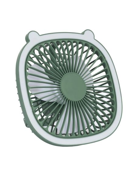 Ventilateur Led Rechargeable Usb 2 en 1 I love Kawaii - 2 Couleurs Disponibles