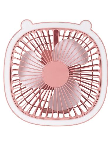 Ventilateur Led Rechargeable Usb 2 en 1 I love Kawaii - 2 Couleurs Disponibles