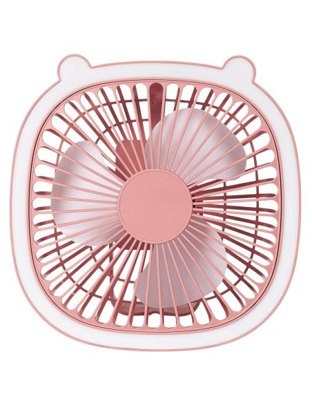 Ventilateur Led Rechargeable Usb 2 en 1 I love Kawaii - 2 Couleurs Disponibles