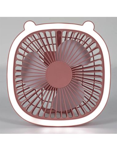 Ventilateur Led Rechargeable Usb 2 en 1 I love Kawaii - 2 Couleurs Disponibles