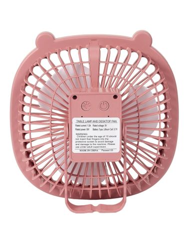 Ventilateur Led Rechargeable Usb 2 en 1 I love Kawaii - 2 Couleurs Disponibles