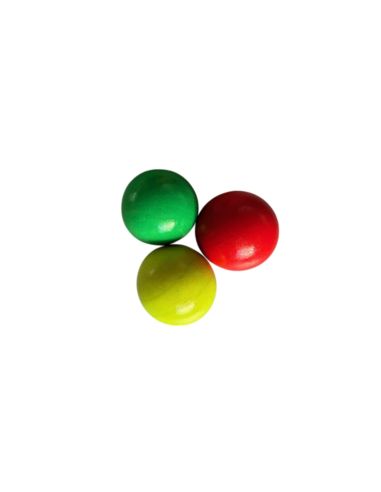 Lot de 3 Cochonnets Fluo Pétanque - Couleurs : Rouge, Jaune, Vert