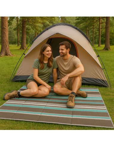 Natte de Plage Pliante 2 Places - 2 Modèles Disponibles - Dimension : 198 x 153 cm