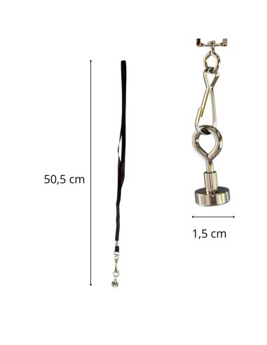 Ramasse Boule de Pétanque Aimanté - 4 Couleurs de Ruban Disponibles