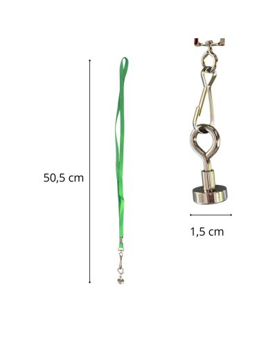 Ramasse Boule de Pétanque Aimanté - 4 Couleurs de Ruban Disponibles