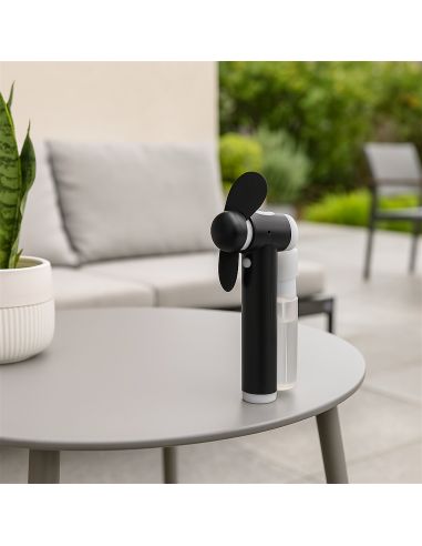 Ventilateur Portable à Piles avec Brumisateur Intégré -4 Couleurs Disponibles