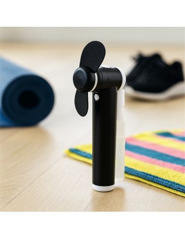 Ventilateur Portable à Piles avec Brumisateur Intégré -4 Couleurs Disponibles