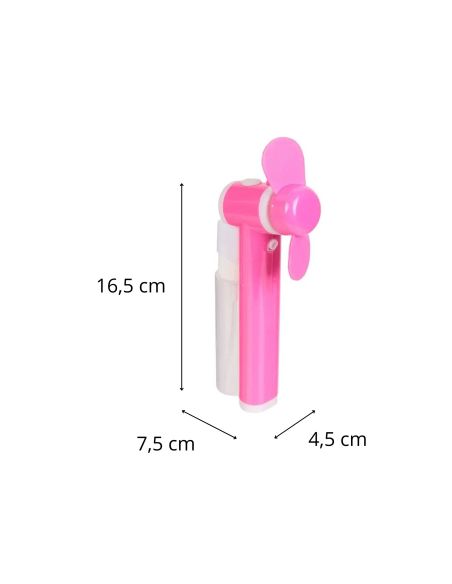 Ventilateur Portable à Piles avec Brumisateur Intégré -4 Couleurs Disponibles
