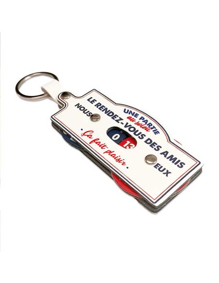 Porte Clés Marqueur De Poche Pétanque Club - 13 x 4 cm