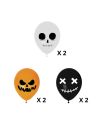 Sachet de 6 Ballons Halloween - Dimension : 30 x 30 cm