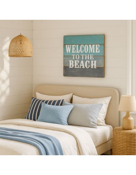 Cadre en Bois en Relief "Bord de Mer" - 3 modèles Différents - Dimensions : 30 x 30 x 5 cm