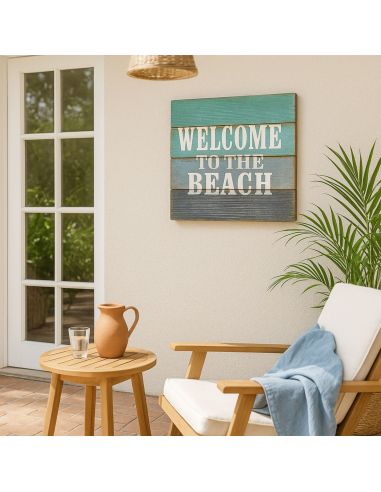 Cadre en Bois en Relief "Bord de Mer" - 3 modèles Différents - Dimensions : 30 x 30 x 5 cm