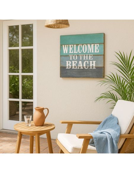 Cadre en Bois en Relief "Bord de Mer" - 3 modèles Différents - Dimensions : 30 x 30 x 5 cm