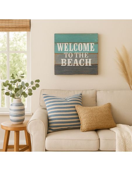 Cadre en Bois en Relief "Bord de Mer" - 3 modèles Différents - Dimensions : 30 x 30 x 5 cm