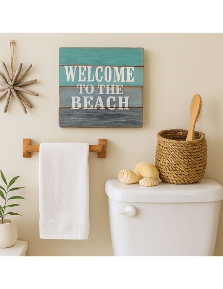 Cadre en Bois en Relief "Bord de Mer" - 3 modèles Différents - Dimensions : 30 x 30 x 5 cm