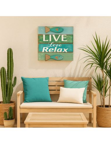 Cadre en Bois en Relief "Bord de Mer" - 3 modèles Différents - Dimensions : 30 x 30 x 5 cm