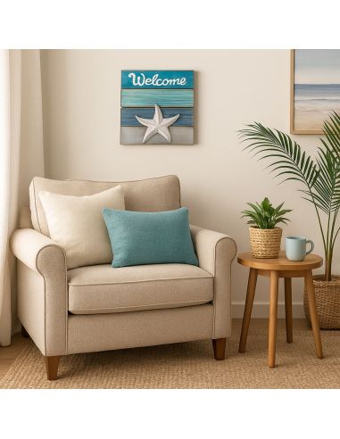 Cadre en Bois en Relief "Bord de Mer" - 3 modèles Différents - Dimensions : 30 x 30 x 5 cm